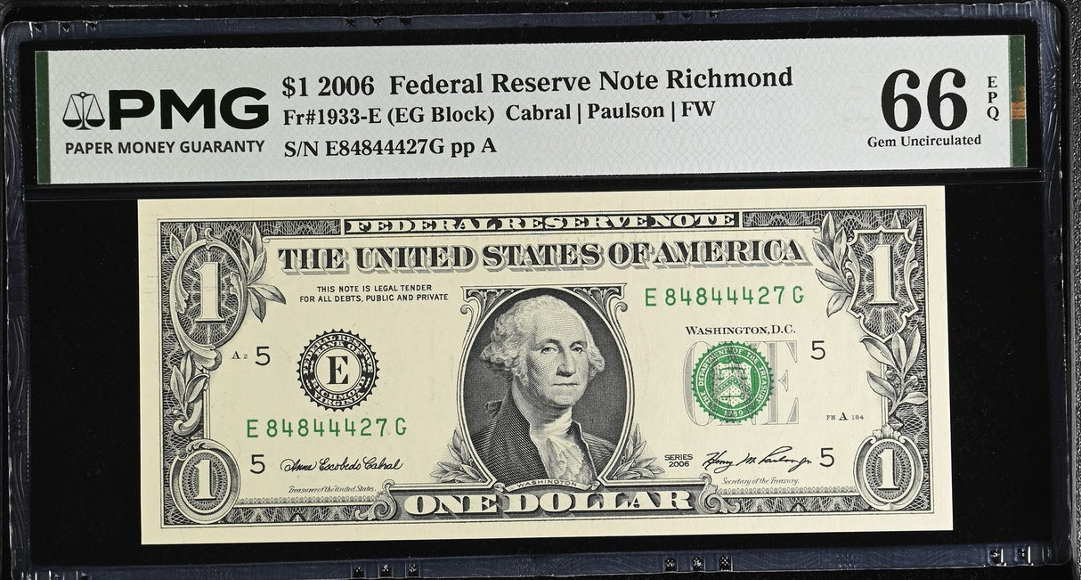 United States 1 Dollar Usa 2006 P 523 I Minneapolis Gem UNC PMG 66 EPQ