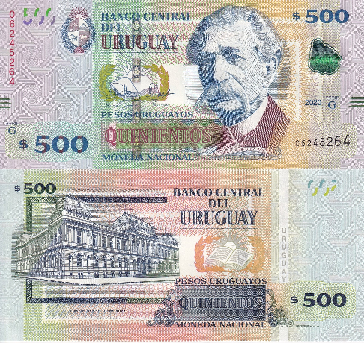 Uruguay 500 Pesos Uruguayos 2020/2024 P 97 UNC