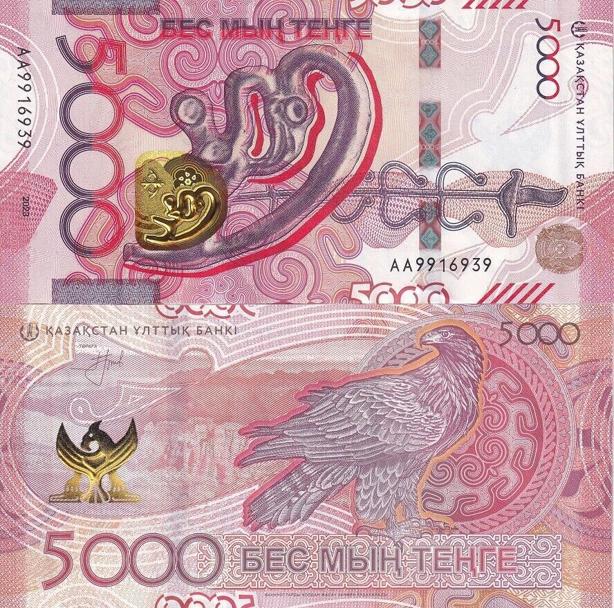 Kazakhstan Set 2 Pcs 5000 10000 Tenge 2023 / 2024 comm. P 50 New UNC