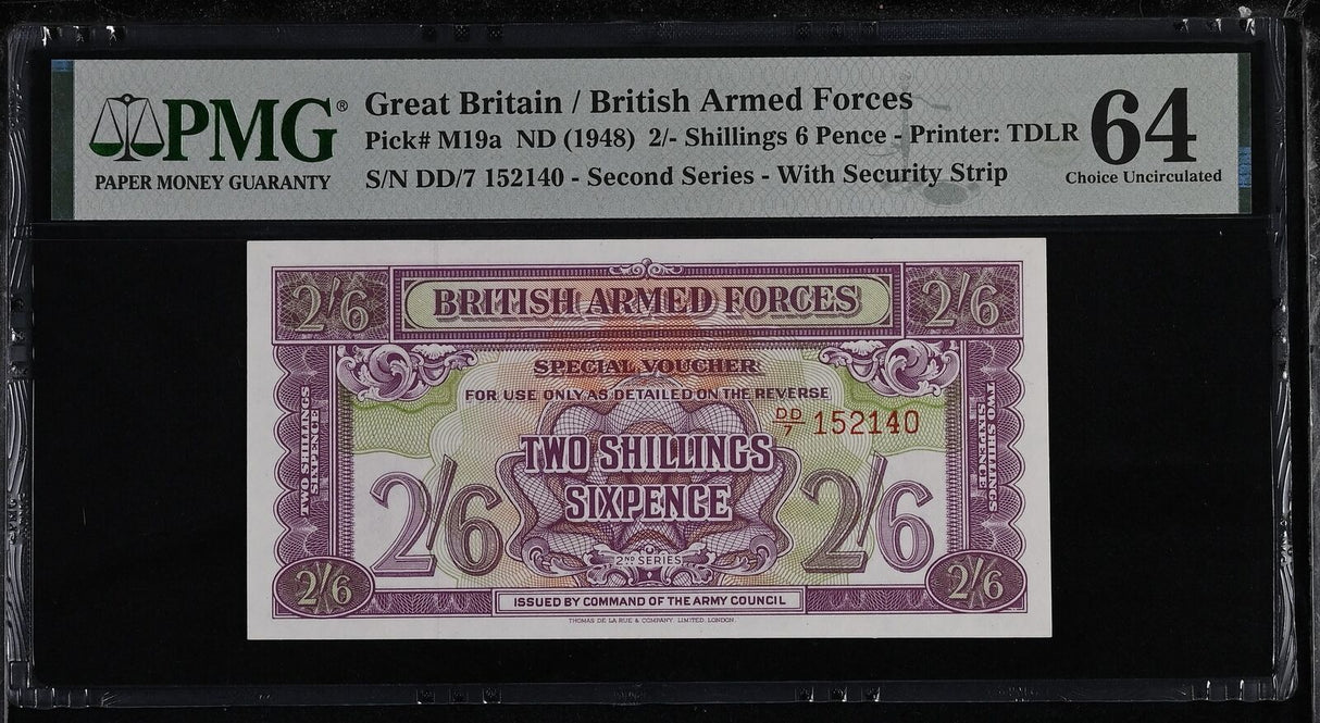 Great Britain 2 Shillings 6 Pence ND 1948 P M19 a Choice UNC PMG 64