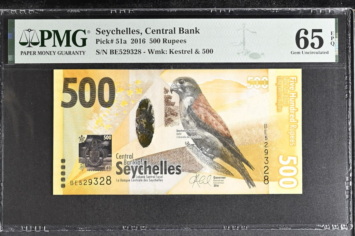Seychelles 500 Rupees 2016 P 51 a Gem UNC PMG 65 EPQ