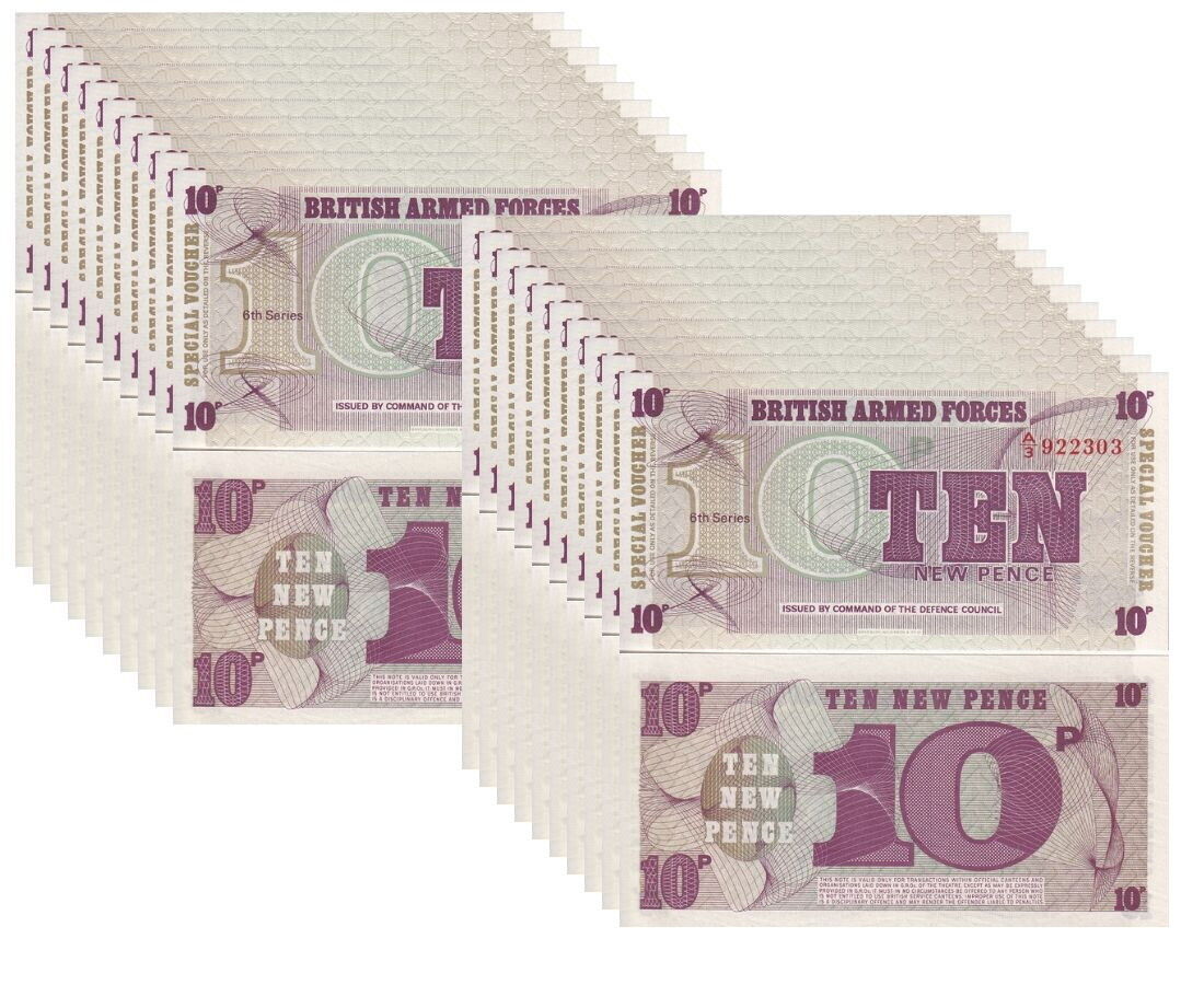 Great Britain 10 New Pence ND 1972 P M48 England UNC LOT 20 PCS