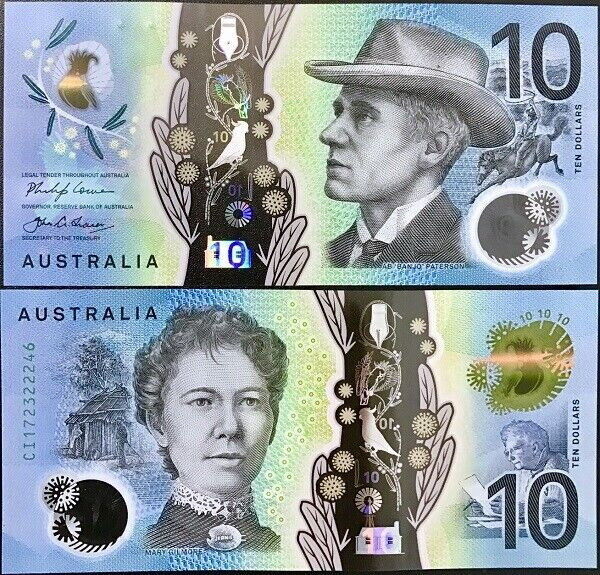 Australia Set 2 PCS 5 10 Dollars P 62 P 63 2016 2017 Polymer UNC