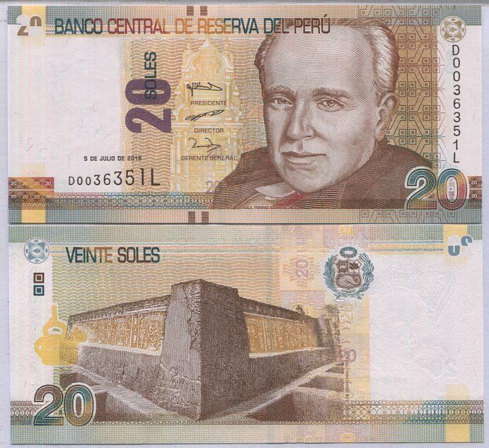 Peru 20 Nuevos Soles 2018 P 193 UNC