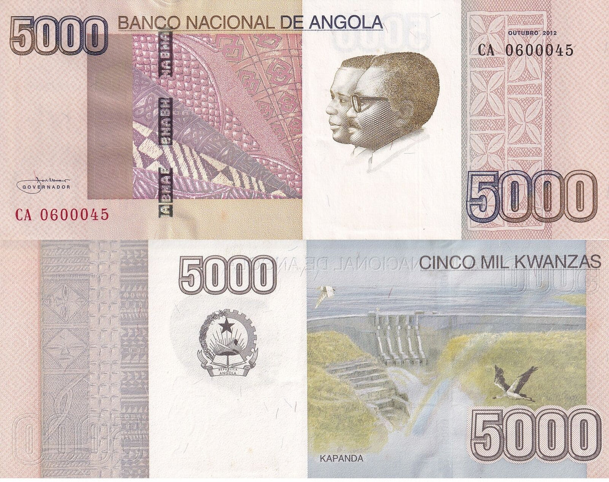 ANGOLA 5000 Kwanzas 2012 P 158 XF/AU