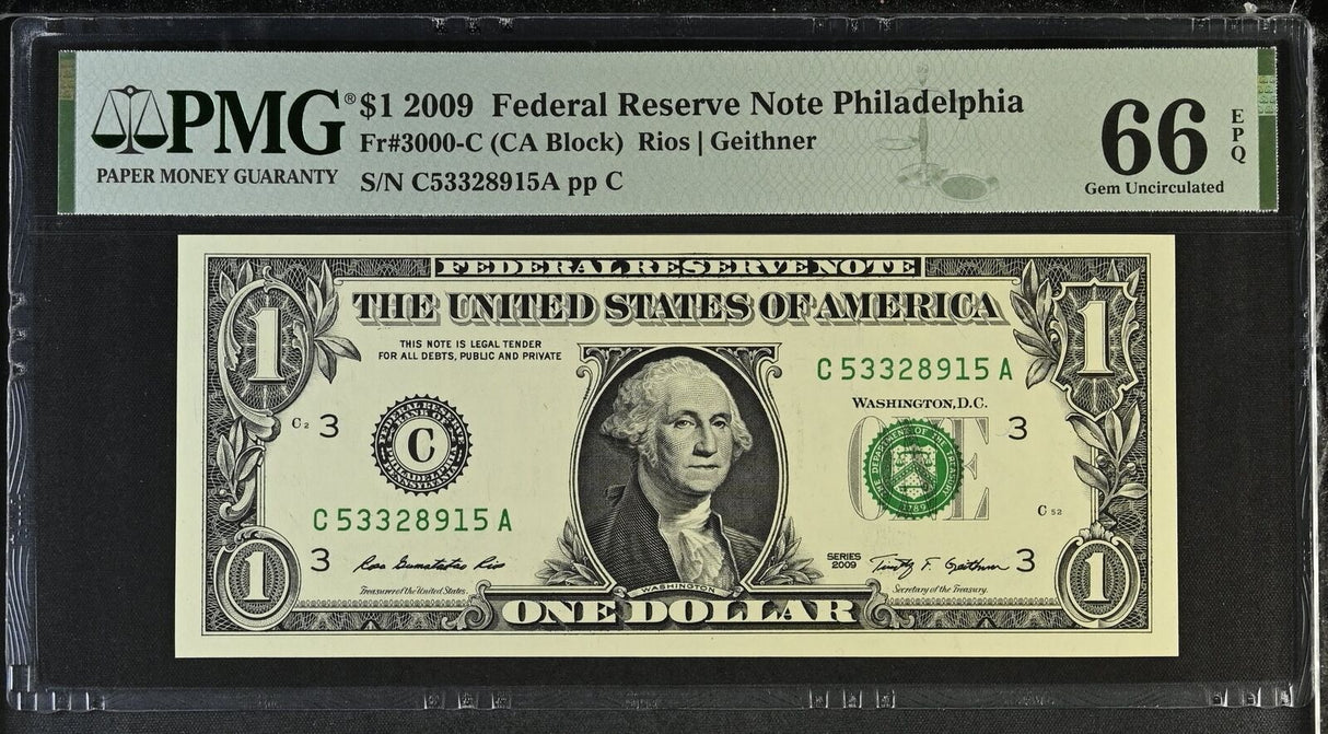 United States 1 Dollar USA 2009 P 530 Philadelphia Gem UNC PMG 66 EPQ