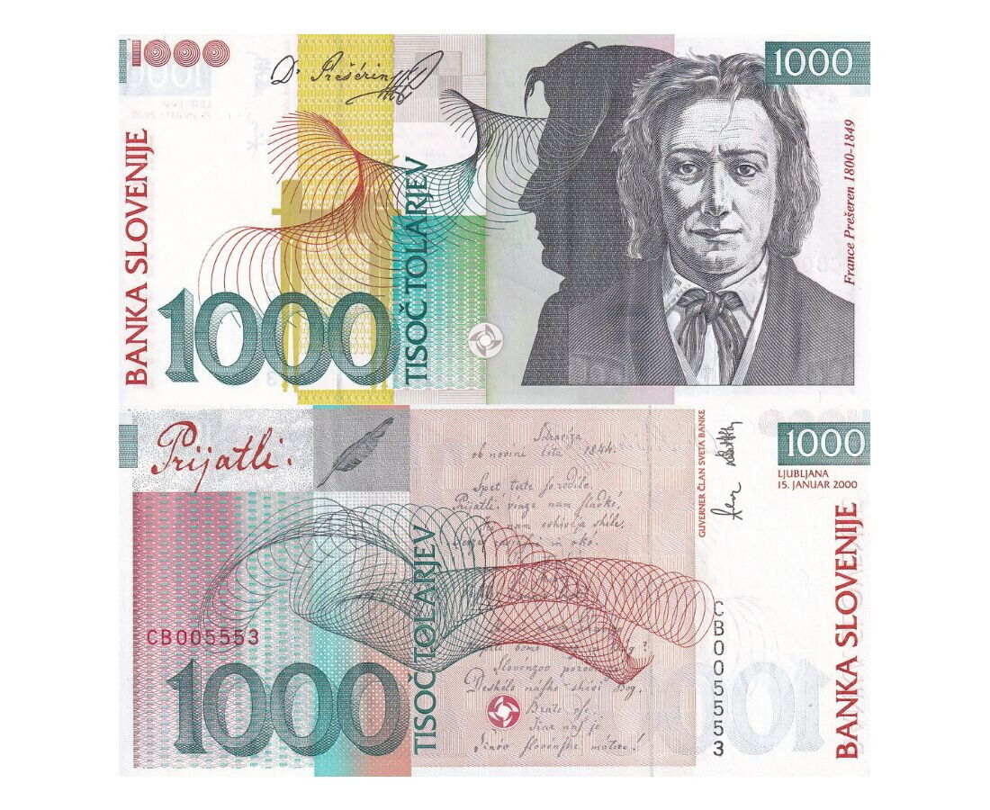 Slovenia 1000 Tolarjev 2000 P 22 UNC