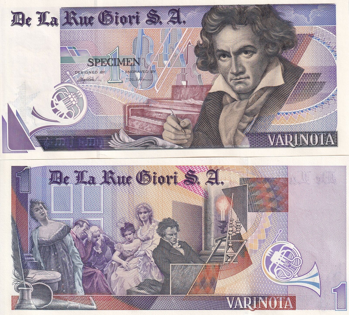 TEST Note set 3 BEETHOVEN SPECIMEN VARINOTA DE LA RUE