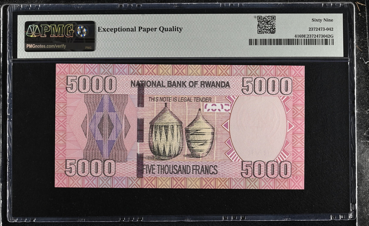 Rwanda 5000 Francs 2014 P 41 Superb Gem UNC PMG 69 EPQ TOP POP