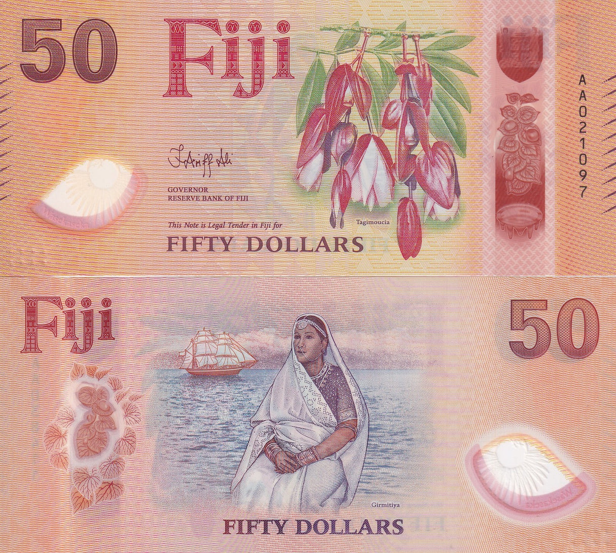 Fiji 50 Dollars 2026 2025 P NEW Polymer Design UNC