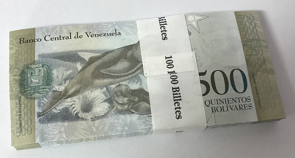 Venezuela 500 Bolivares 2017 P 94 UNC LOT 100 PCS 1 BUNDLE