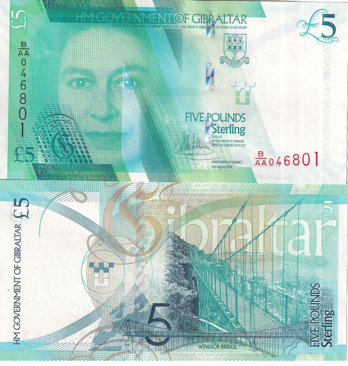 Gibraltar 5 Pounds 2020/2021 P 42 UNC