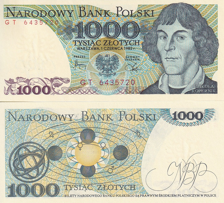 Poland 1000 Zlotych 1982 P 146 c UNC