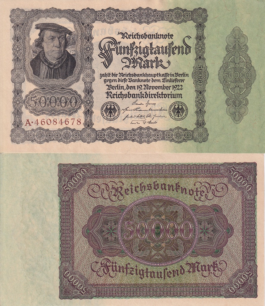Germany 50000 Mark 1922 P 80 UNC