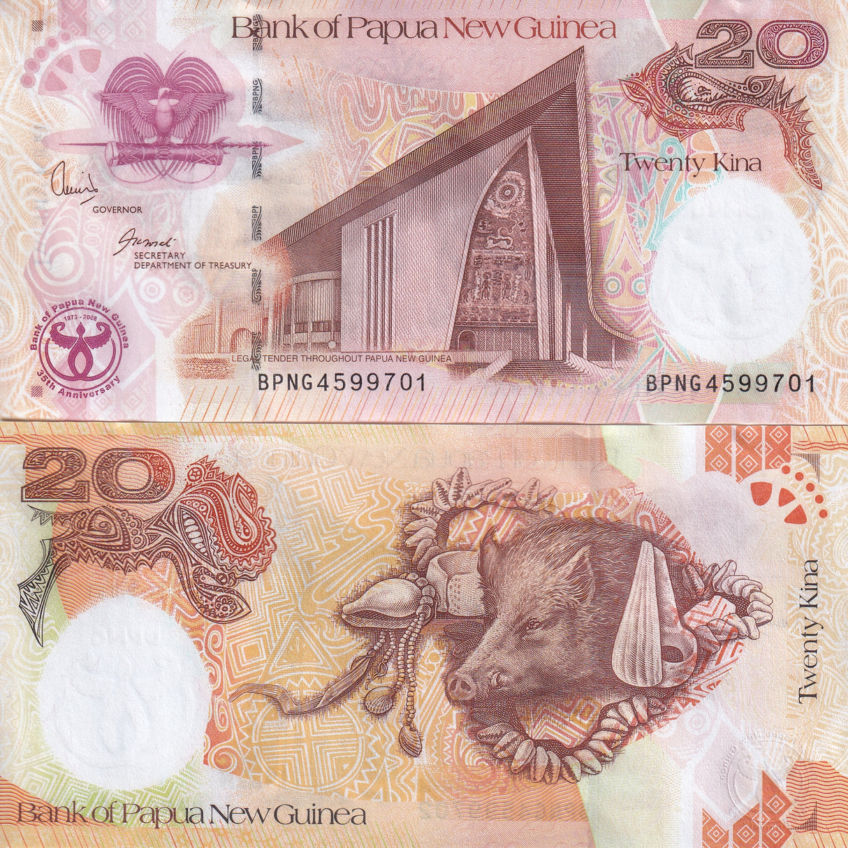 Papua New Guinea 20 Kina 2008 Comm. P 36 UNC