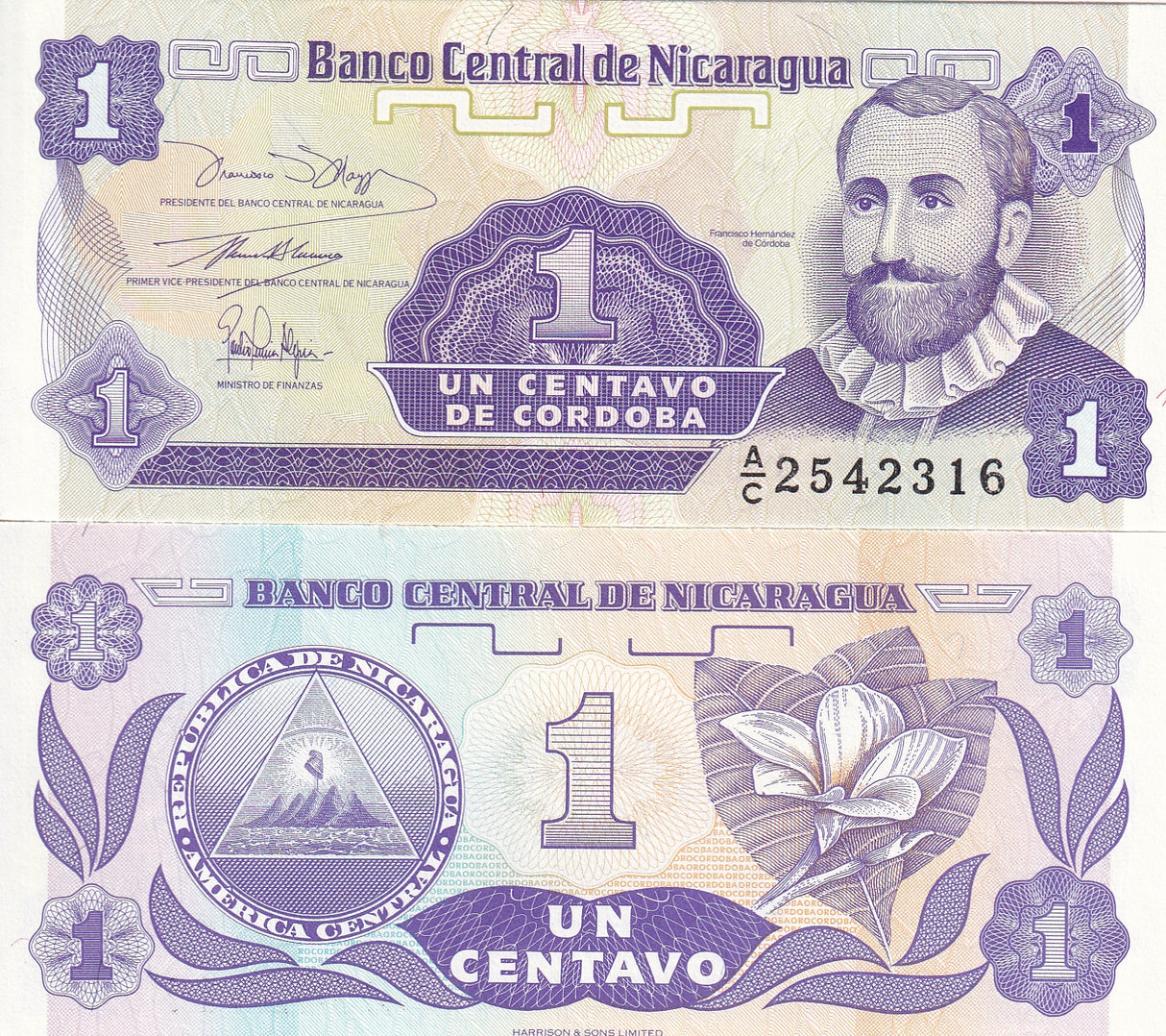 Nicaragua 1 Centavo 1991 P 167 UNC