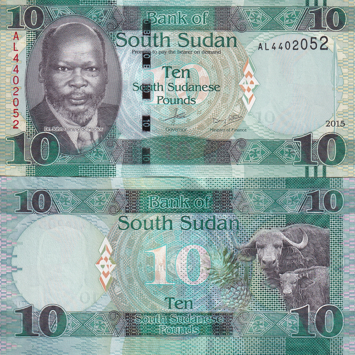 South Sudan 10 Pounds 2015 P 12 UNC