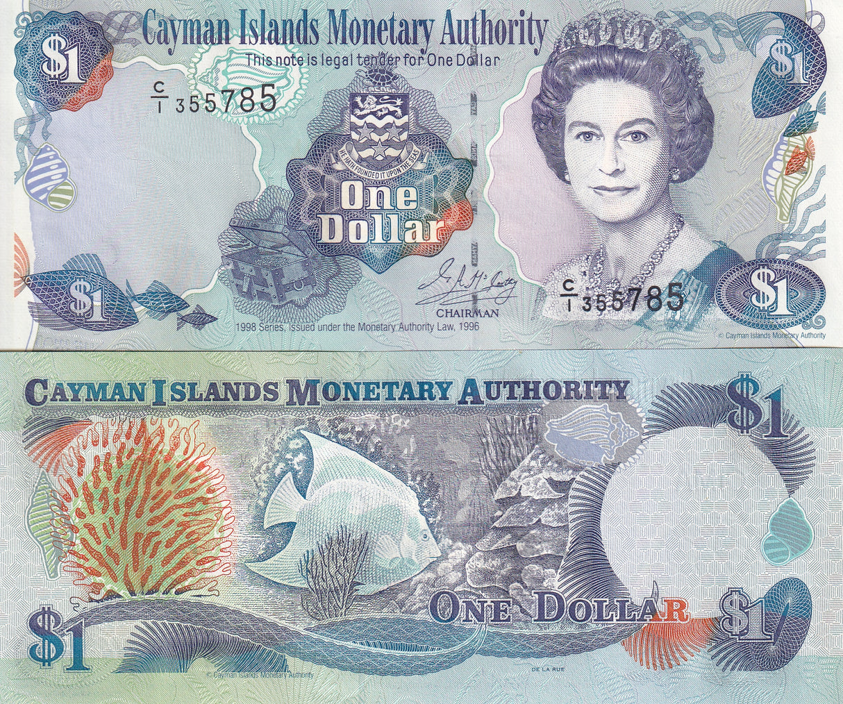Cayman Islands 1 Dollars 1998 P 21 UNC