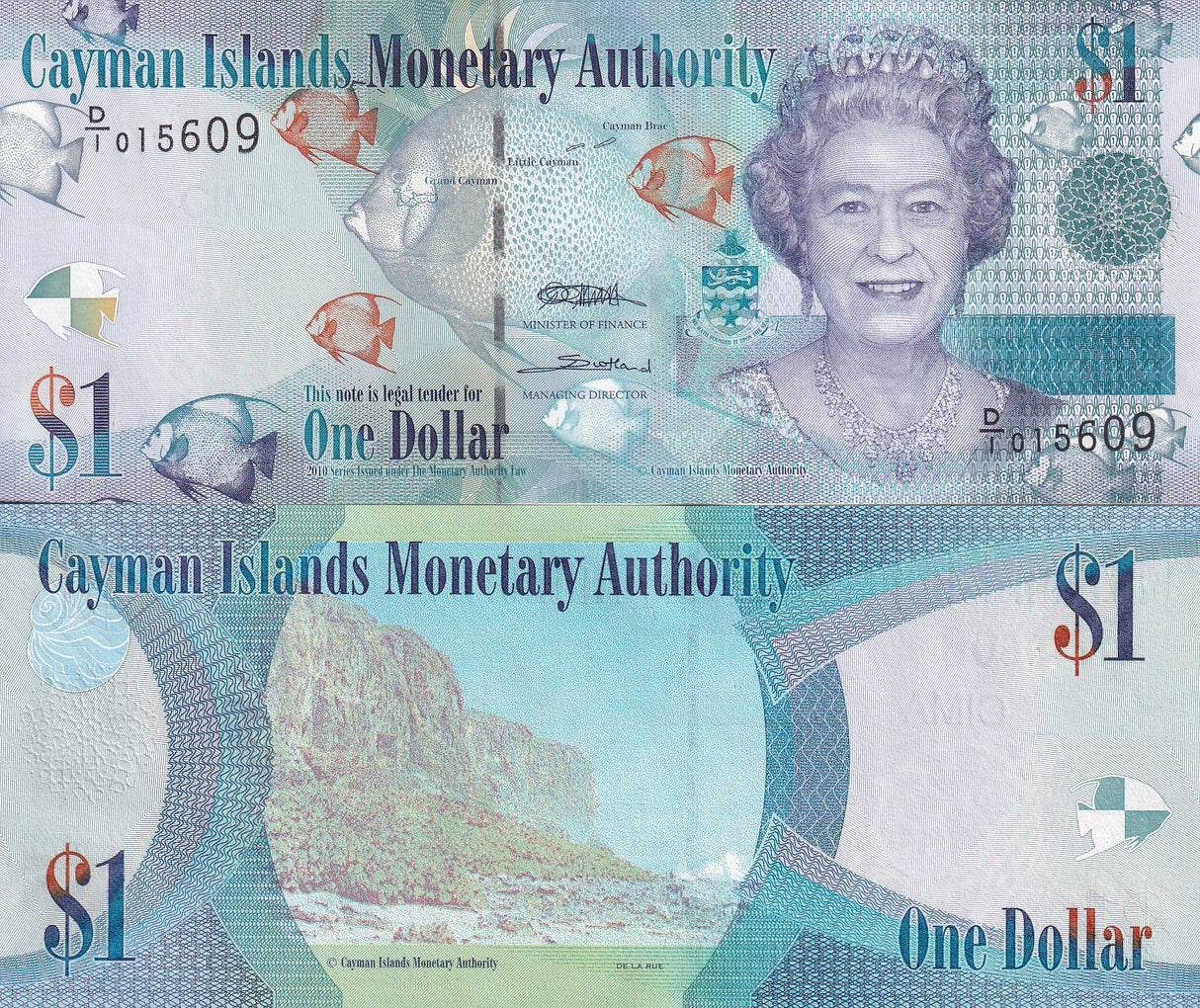 Cayman Islands 1 Dollars 2010 QEII D/1 P 38 a UNC