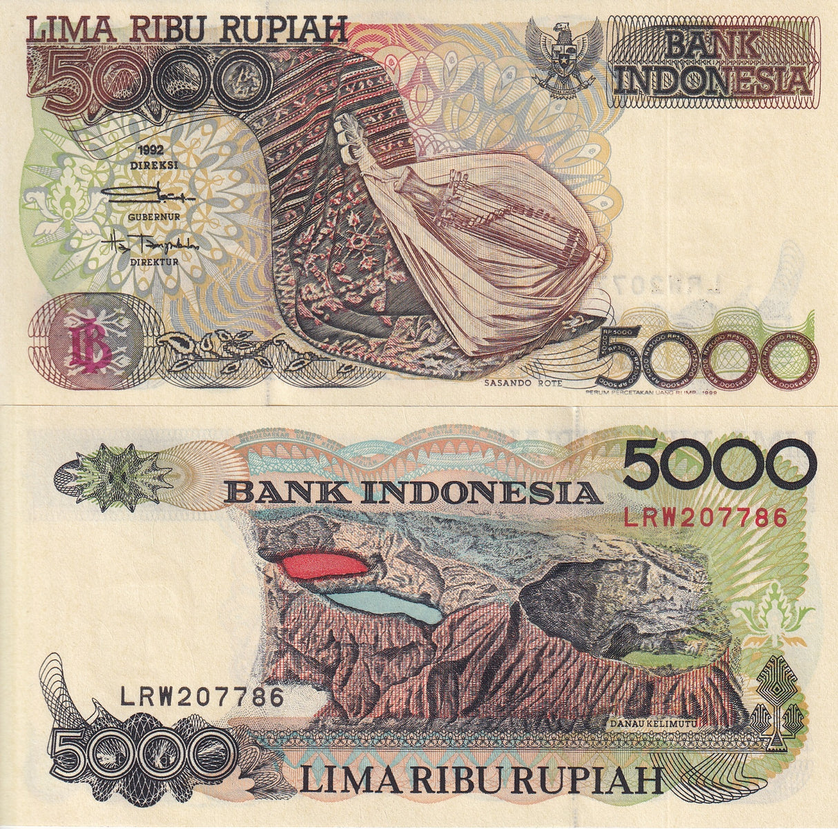 Indonesia 5000 Rupiah 1992/1999 P 130 UNC