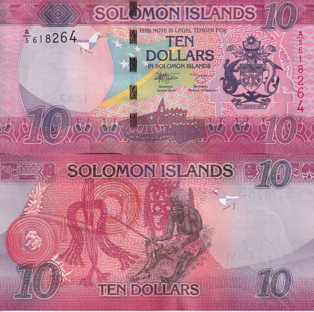 Solomon Islands 10 Dollars ND 2017 Random Prefix P 33 UNC