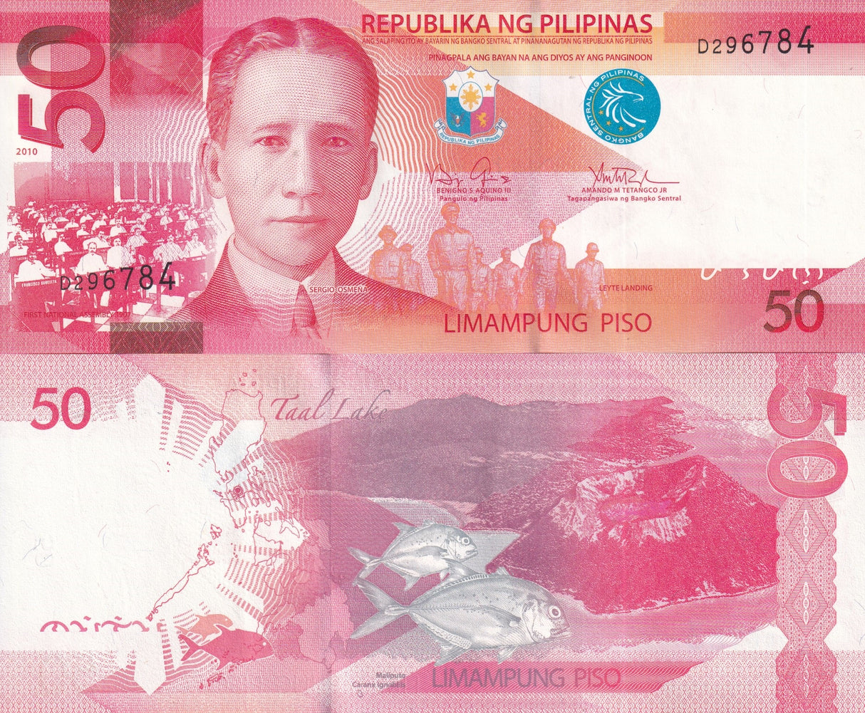 PHILIPPINES 50 PISO PESO 2010 P 207 UNC