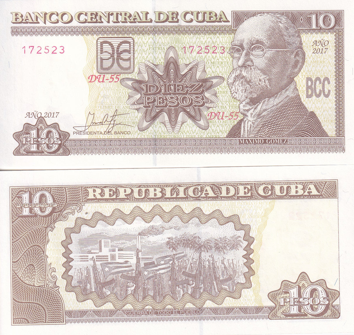 Central America 10 Pesos 2017 P 117 UNC