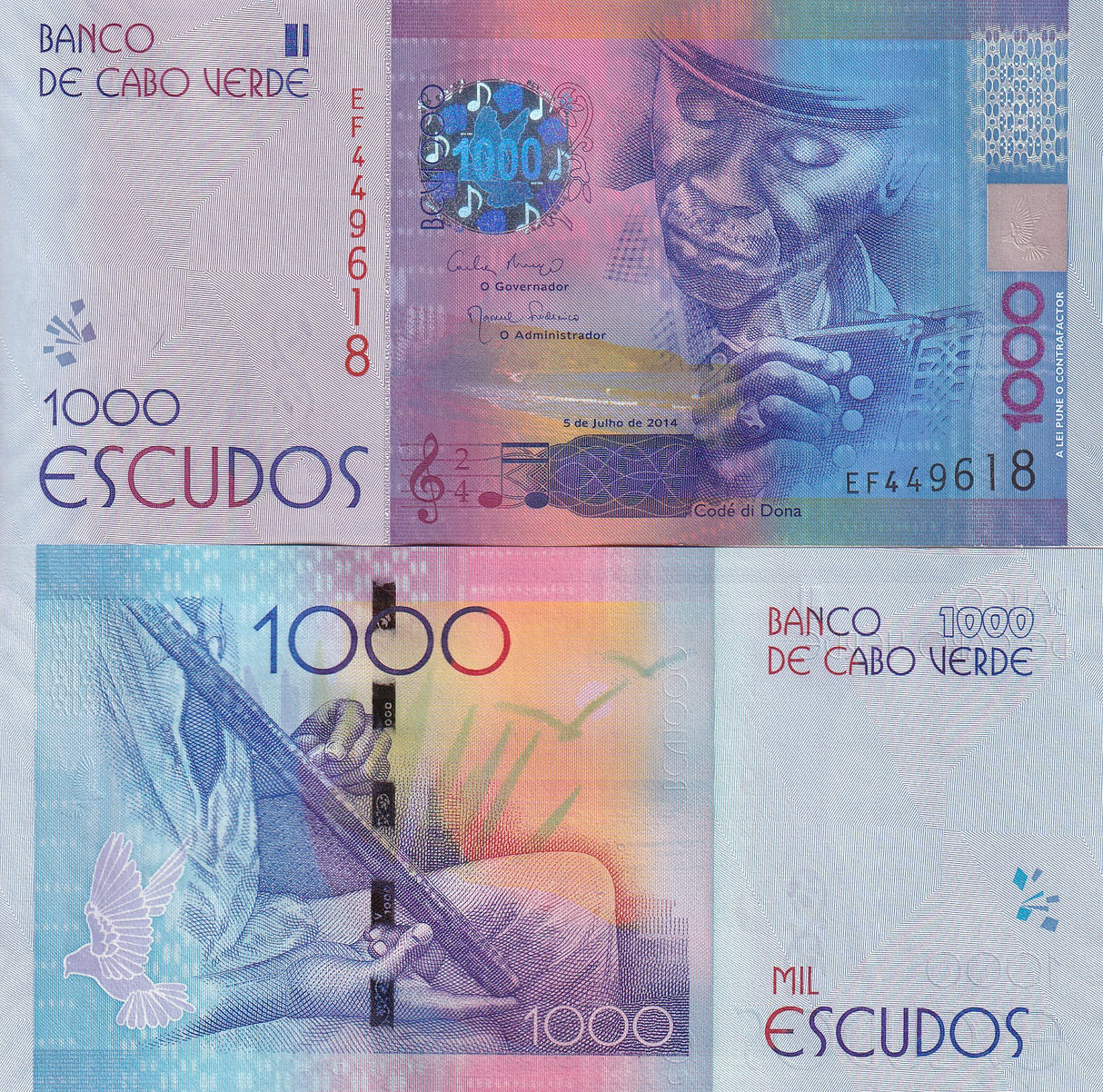 Cape Verde 1000 Escudos 2014 P 73 UNC