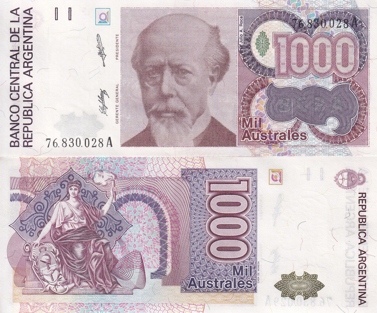 Argentina 1000 Australes ND 1988 P 329 UNC