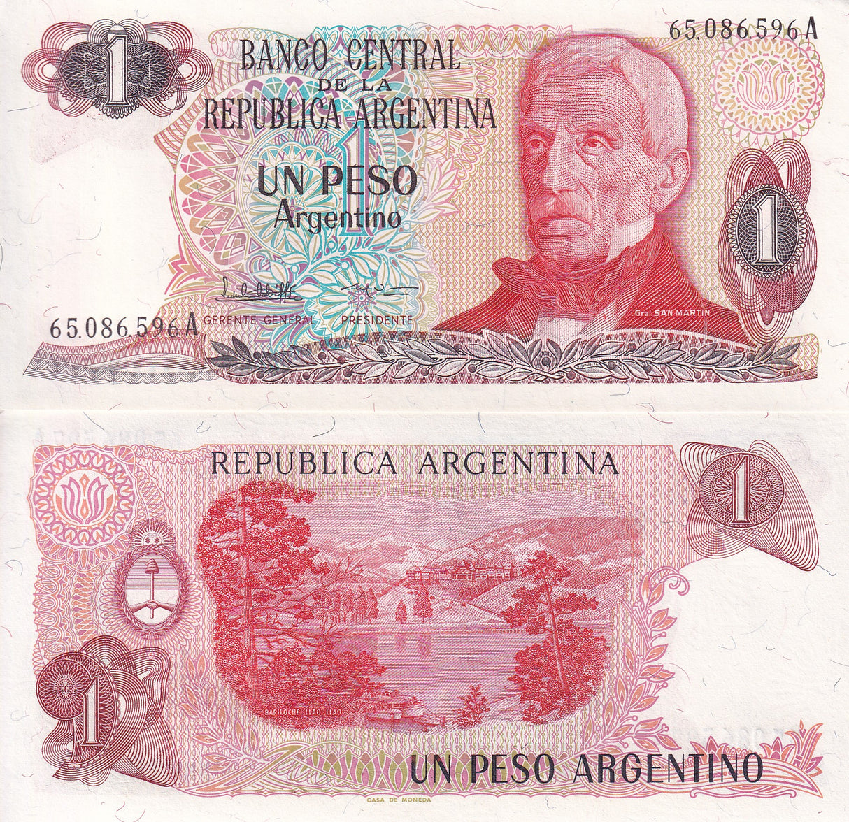 ARGENTINA 1 PESO 1983 P 311 UNC