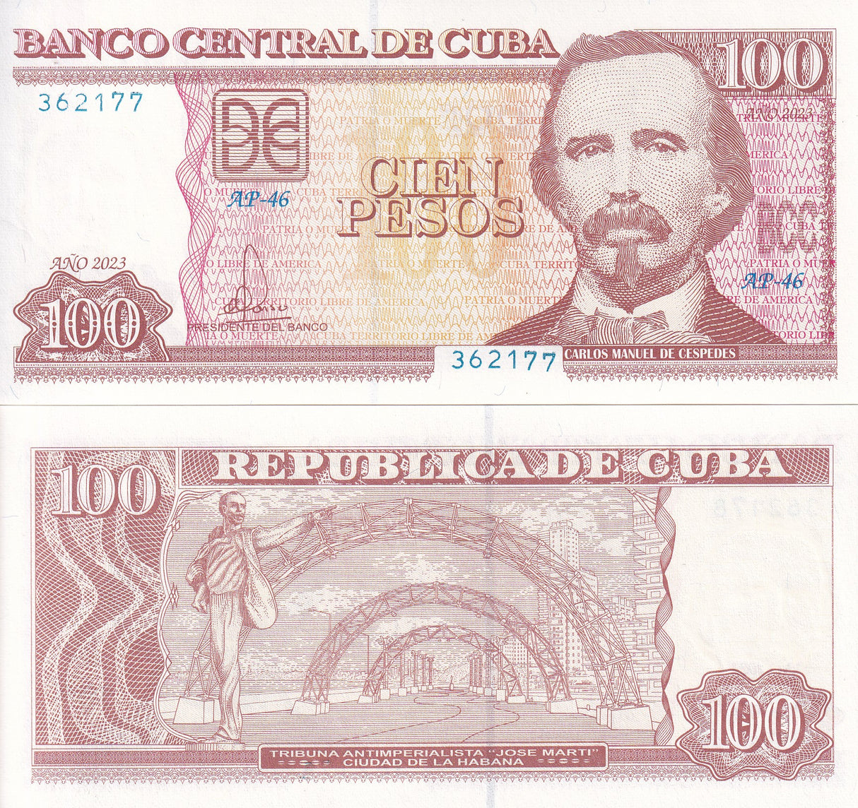 Central America 100 Pesos 2023 P 129 UNC
