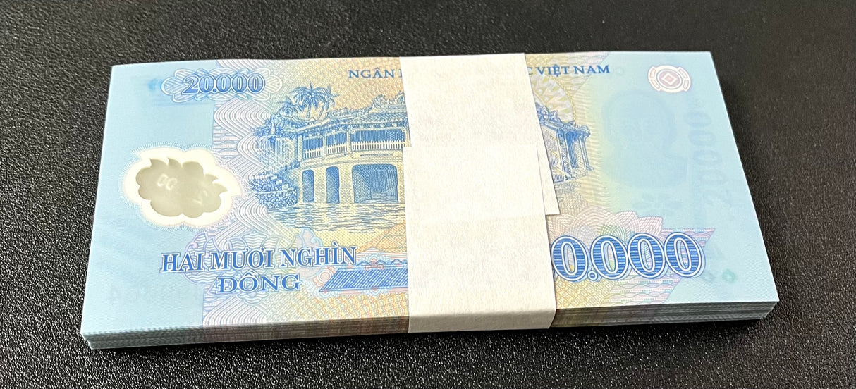 Vietnam 20000 Dong Polymer P 120 UNC LOT 100 Pcs 1 Bundle