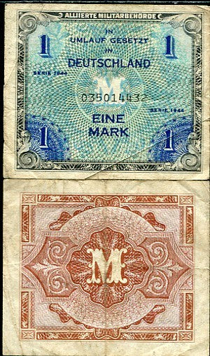 Germany 1 Mark 1944 P 192 CIRCULATED SEE SCAN