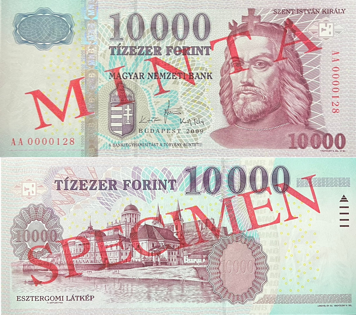 Hungary 10000 Forint 2009 MINT Overprint Specimen P 200 UNC