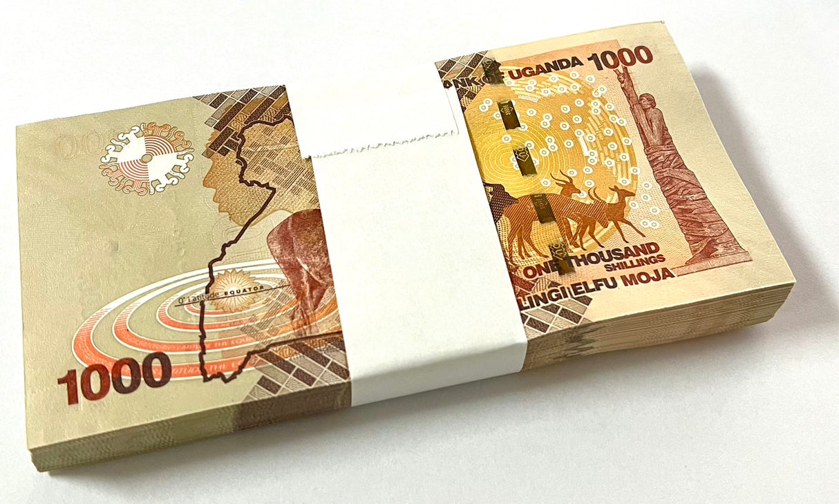 Uganda 1000 Shillings 2021 P 49 UNC LOT 100 PCS 1 BUNDLE