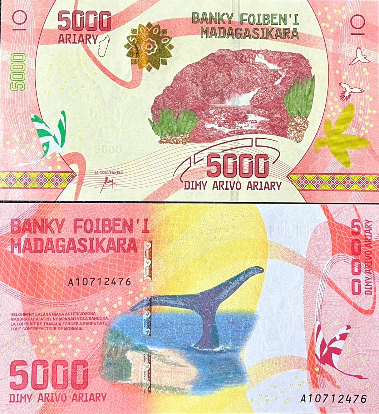 MADAGASCAR 5000 ARIARY 2017 P 102 UNC