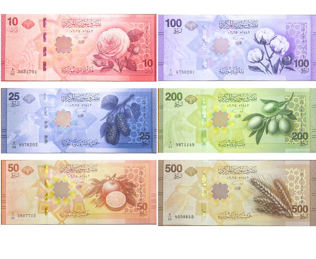 Mediterranean SET 6, SR 10 25 50 100 200 500 Pounds P NEW 2025 2026 UNC