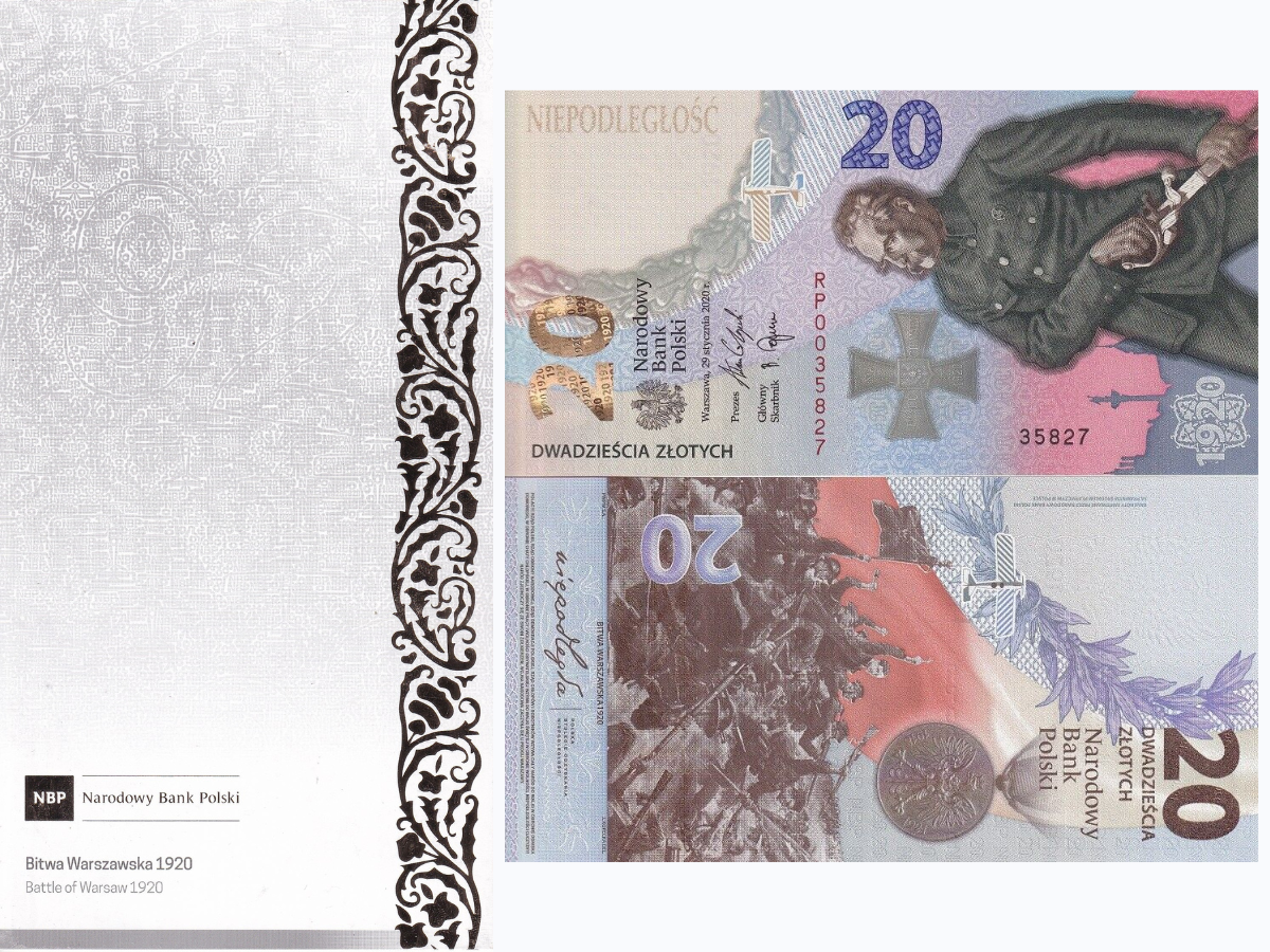 Poland 20 Zlotych 2020 Commemorative Warsaw Battle P 194 UNC W/FOLDER