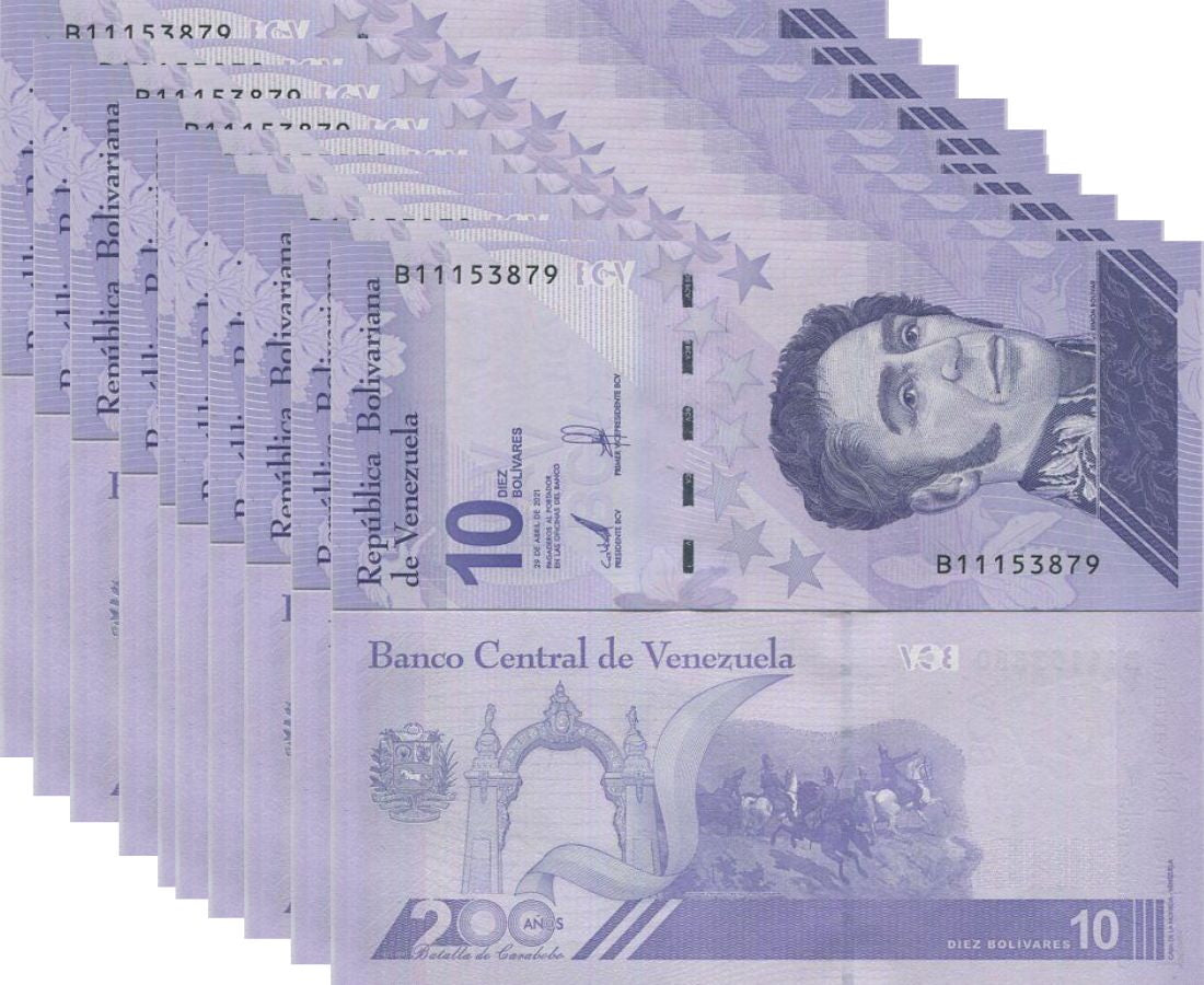 Venezuela 10 Million Bolivares Digitales 2021/2022 P 116 UNC LOT 10 Pcs