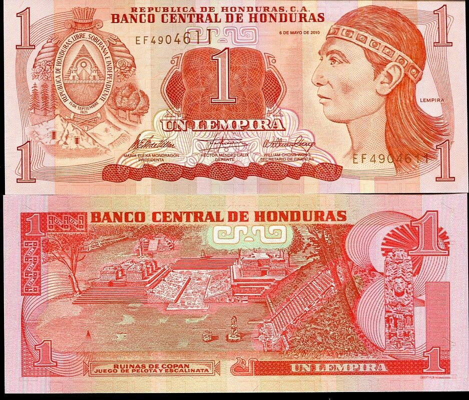 HONDURAS 1 LEMPIRA 2010 P 89 UNC