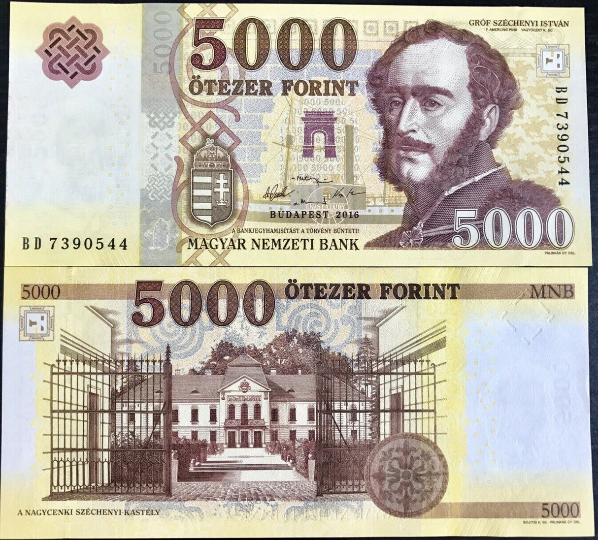 Hungary 5000 Forint 2016 P 205 a UNC