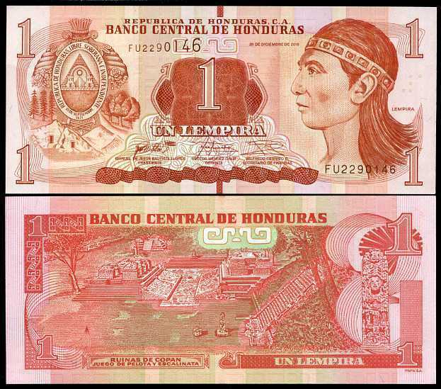 Honduras 1 Lempira 2016 P 96 UNC