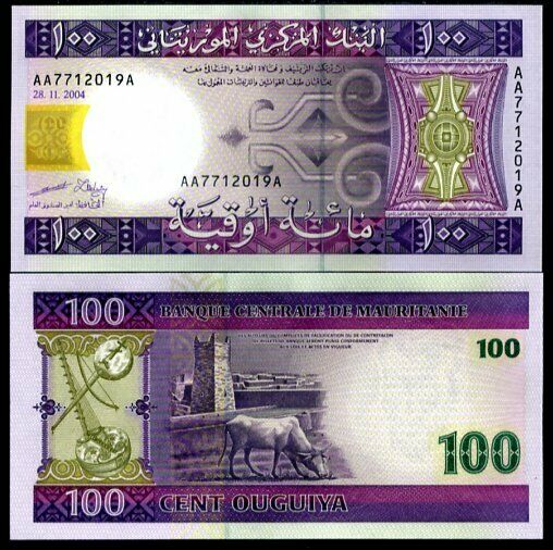 Mauritania 100 Ouguiya 2004 P 10 UNC