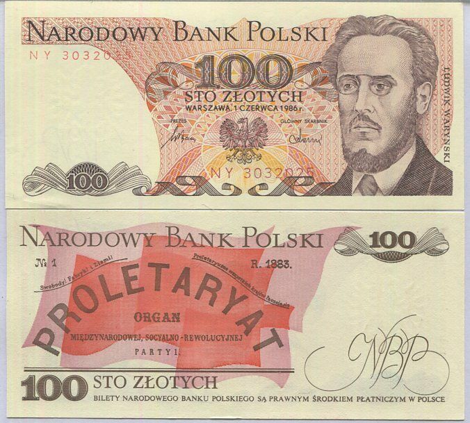 Poland 100 Zlotych 1986 P 143 UNC