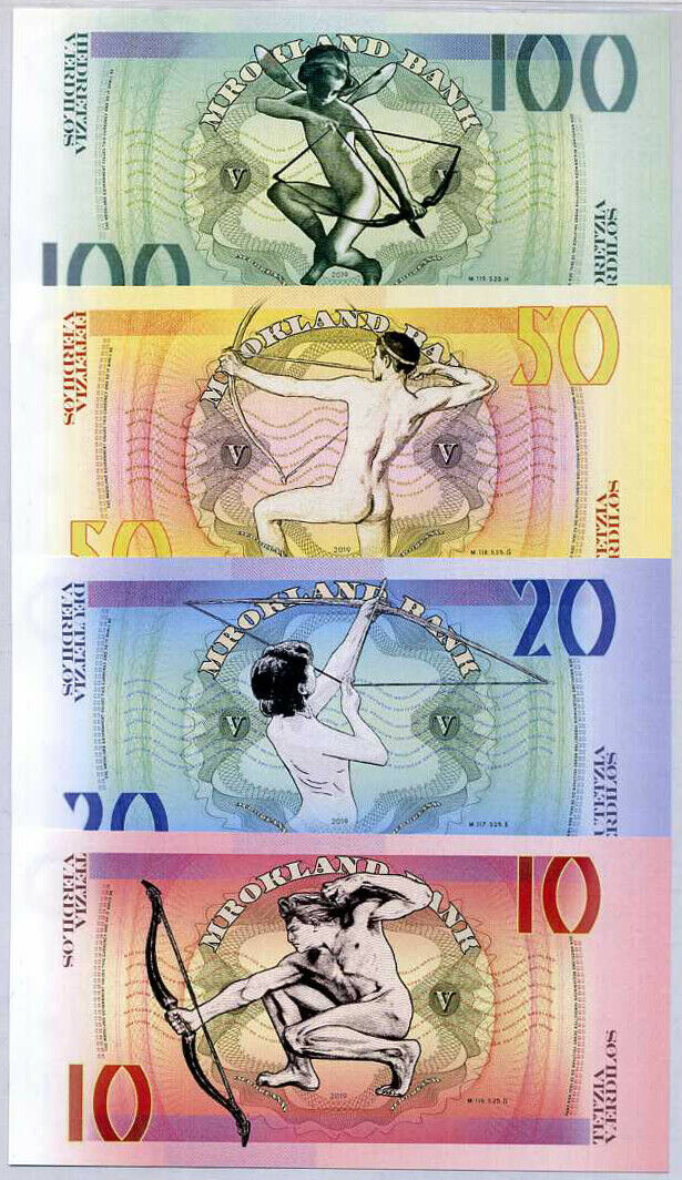 MROKLAND HEDRETZIA VAERDILOS SET 4 PCS 10 20 50 100 POLYMER FANTASY NOTES 2019