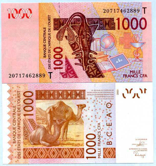 West African State TOGO 1000 Francs 2003/2020 P 815 T UNC