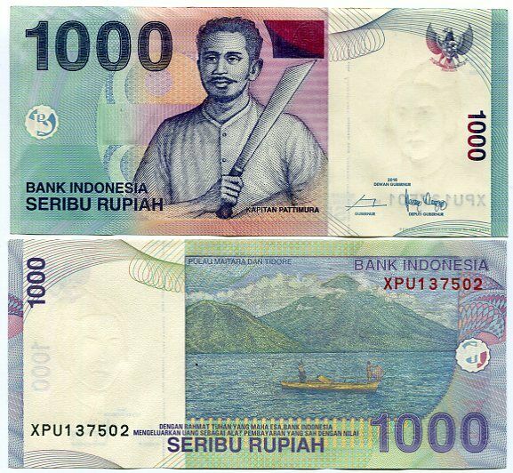 Indonesia 1000 Rupiah 2016 P 141 * Replacement XPU UNC Lot 10 Pcs