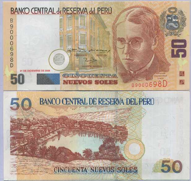 Peru 50 Nuevos Soles 2006 P 180 b UNC