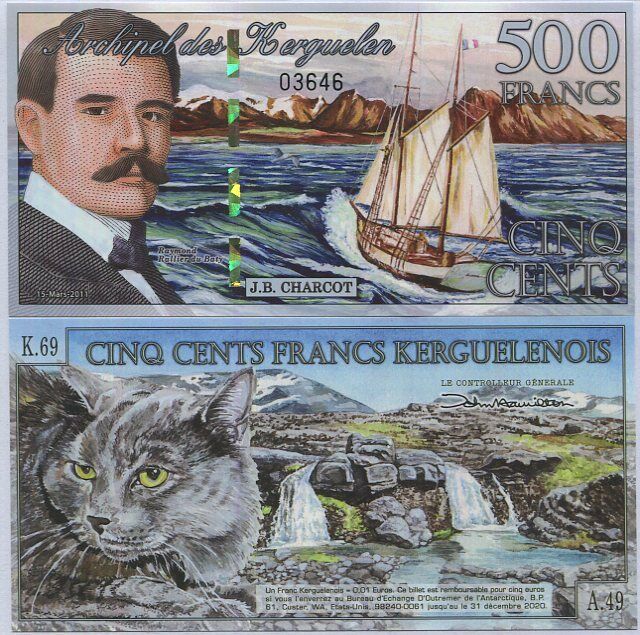 Kerguelen 500 Francs 2011 Polymer Fantasy