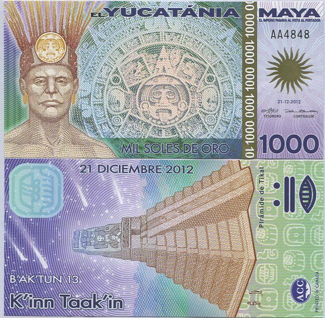 MAYA YUCATANIA 1000 MIL SOLES DE ORO 2012/2013 FANTASY POLYMER